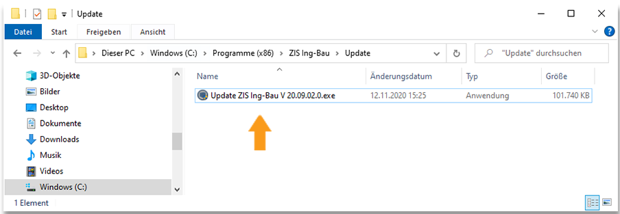 Update_exe_installieren