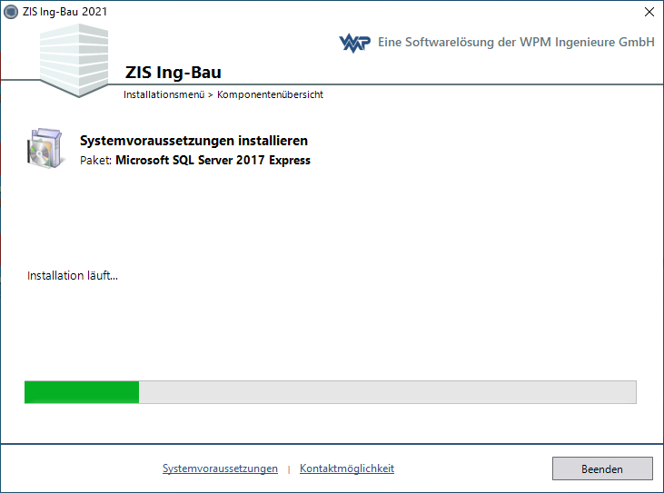 Installation SQL Server - Fenster