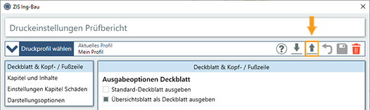 Druckprofile - exportieren
