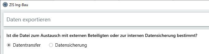 Export - Datentransfer
