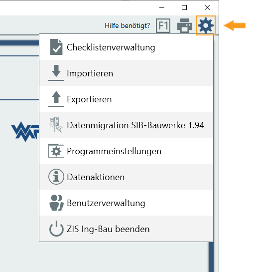 Programm - Optionen