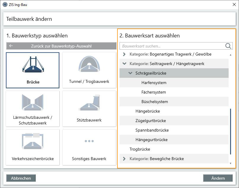 Schlüsselkatalog Bauwerksart - Fenster