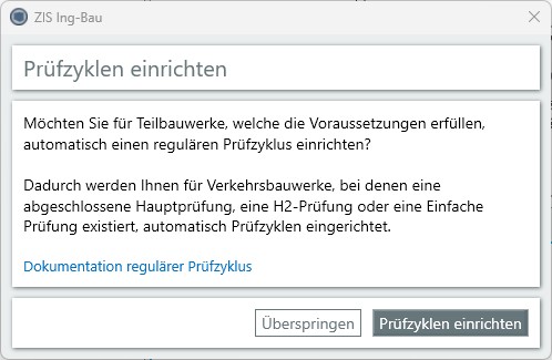 Prüfzyklen automatisch einrichten