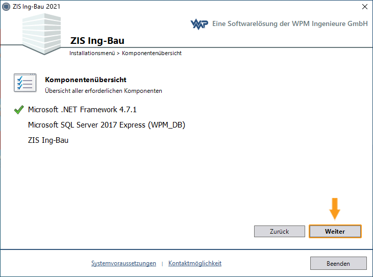 Komponentenübersicht - Fenster