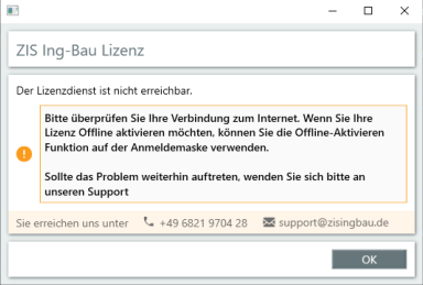 Keine Internetverbindung