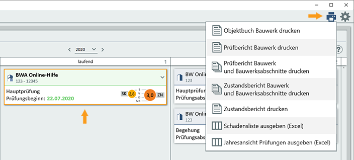 Jahresansicht drucken