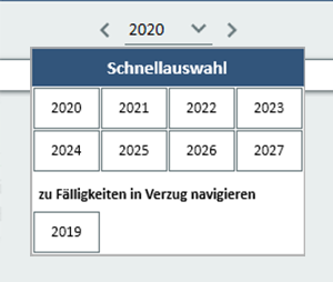 Jahresauswahl detail