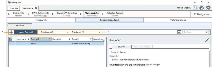 Maske Baustoffe - Neu und Filter