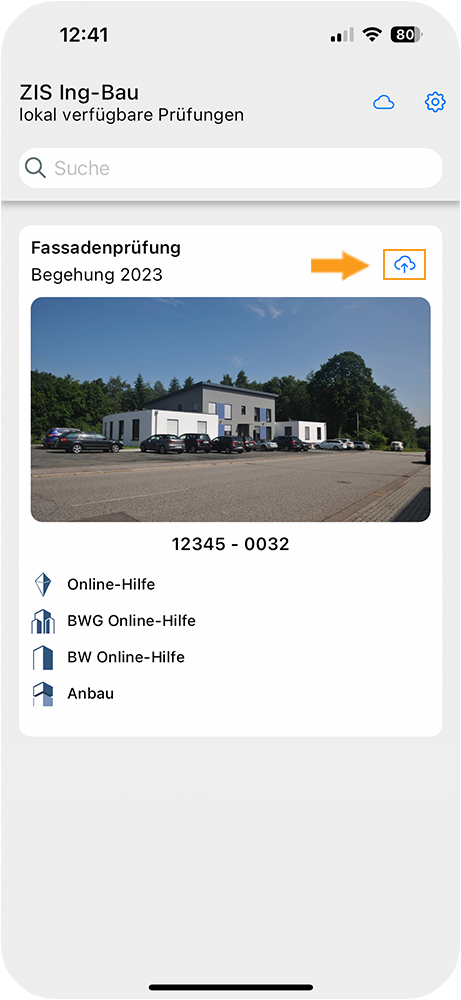 App - Prüfung hochladen 1/2