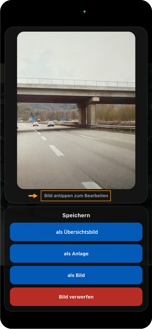 App - Bilder nach Aufnahme bearbeiten