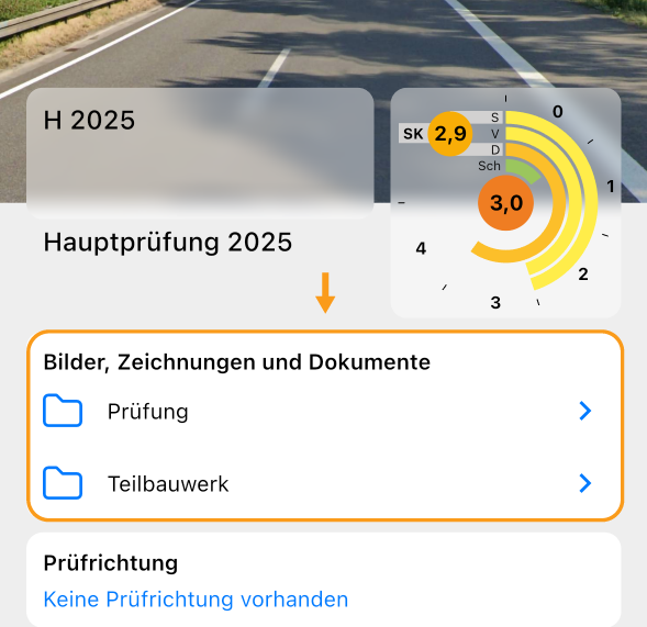 App - BZD hinzufügen Prüfung/Ebene