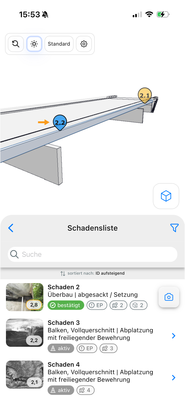 App - Schaden aus Liste verorten - Schritt 4
