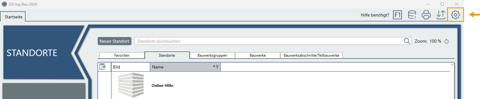 Programmeinstellungen