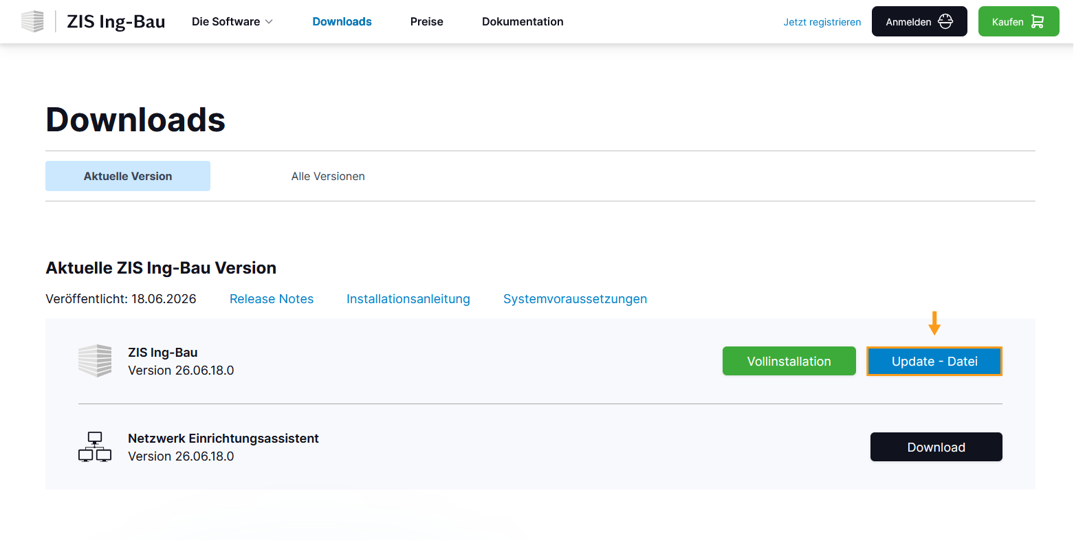 Update-Donwload - Website
