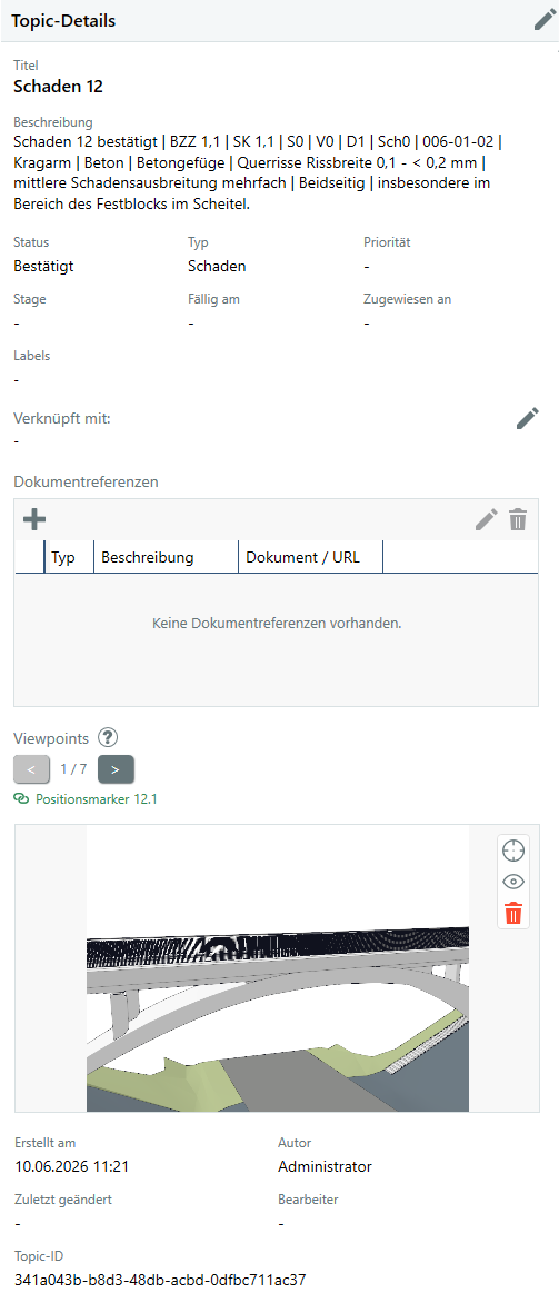 BCF - Topic Details Komplettansicht