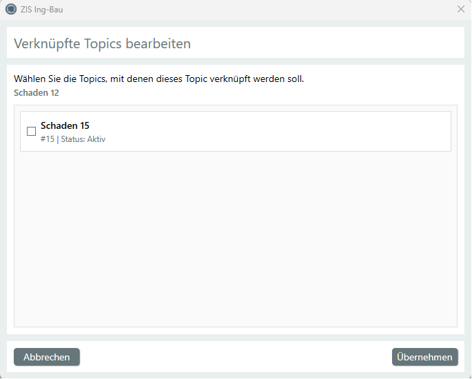BCF - Topics verknüpfen