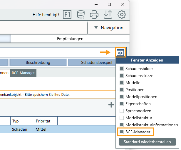 Bcf Manager Icon ZIS Ing-Bau - Dokumentation